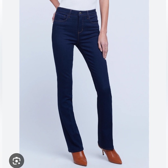 L’AGENCE Oriana High Rise Midnight Dark Wash Jeans Size 30 - Picture 1 of 11
